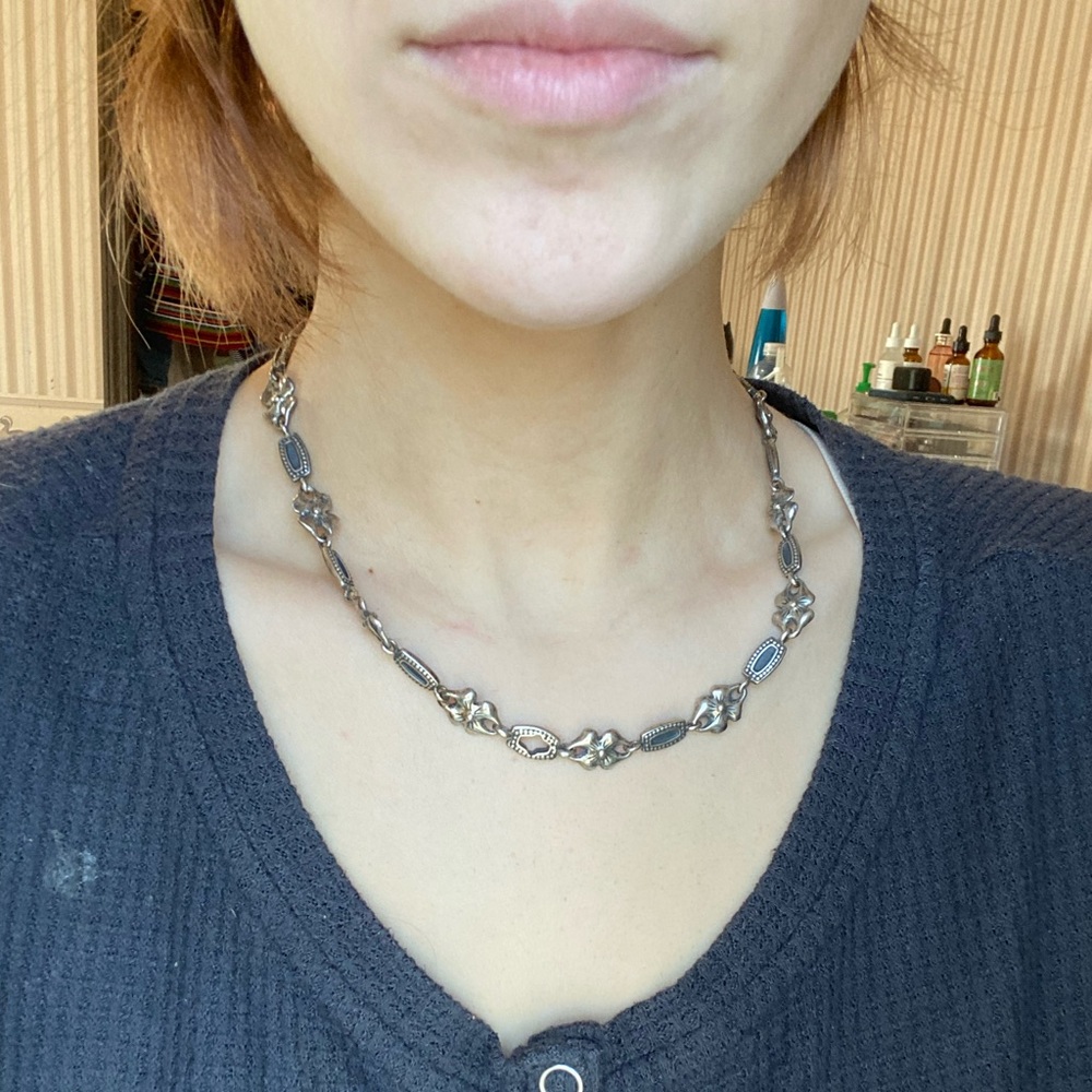Sterling silver choker necklace